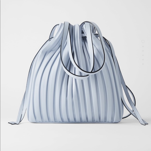 Zara Pleated Bucket Bag - BRAND NEW - Picture 1 of 1